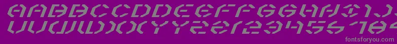 Year3000ExpandedItalic Font – Gray Fonts on Purple Background