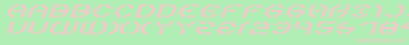 Year3000ExpandedItalic Font – Pink Fonts on Green Background
