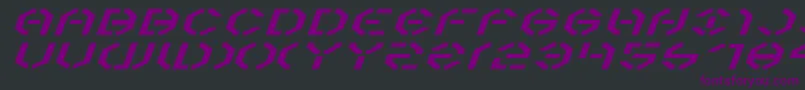 Year3000ExpandedItalic Font – Purple Fonts on Black Background