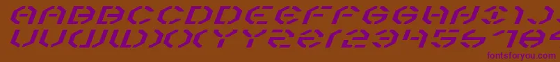 Year3000ExpandedItalic Font – Purple Fonts on Brown Background