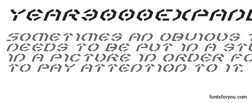 Year3000ExpandedItalic-fontti