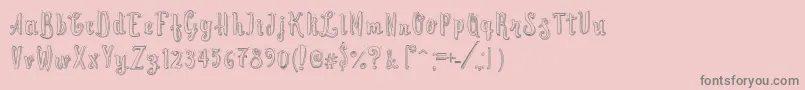 Шрифт CuteScript – серые шрифты на розовом фоне