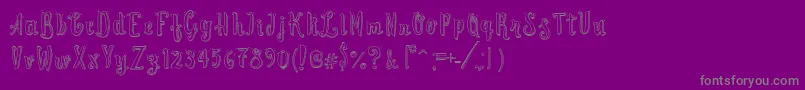 fuente CuteScript – Fuentes Grises Sobre Fondo Morado