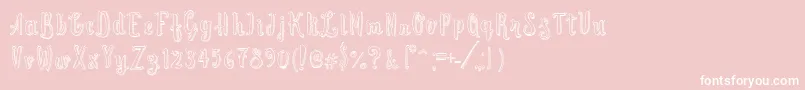 Шрифт CuteScript – белые шрифты на розовом фоне