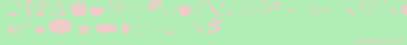 DjKitchen Font – Pink Fonts on Green Background