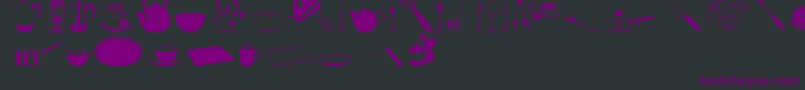 DjKitchen Font – Purple Fonts on Black Background