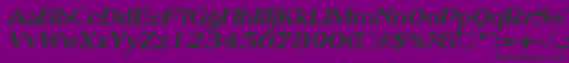 AbbeyOldStyleSfBoldItalic Font – Black Fonts on Purple Background