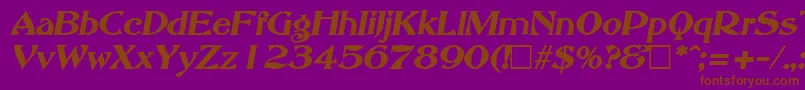 AbbeyOldStyleSfBoldItalic Font – Brown Fonts on Purple Background