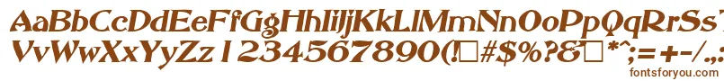 AbbeyOldStyleSfBoldItalic-fontti – ruskeat fontit valkoisella taustalla