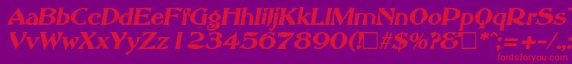 AbbeyOldStyleSfBoldItalic Font – Red Fonts on Purple Background