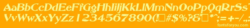 Подробнее о шрифте AbbeyOldStyleSfBoldItalic Шрифт AbbeyOldStyleSfBoldItalic – жёлтые шрифты на оранжевом фоне