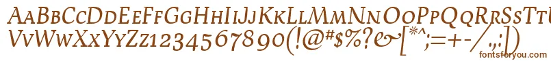 Шрифт Devroysc – коричневые шрифты на белом фоне