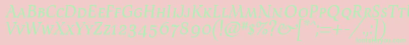 Devroysc Font – Green Fonts on Pink Background