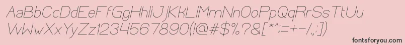 OpticalFiberItalic Font – Black Fonts on Pink Background