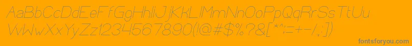 fuente OpticalFiberItalic – Fuentes Grises Sobre Fondo Naranja