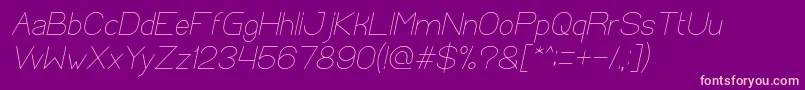 OpticalFiberItalic Font – Pink Fonts on Purple Background