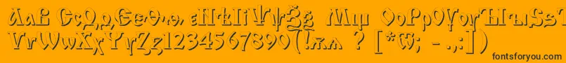 Izhitsashadowc Font – Black Fonts on Orange Background