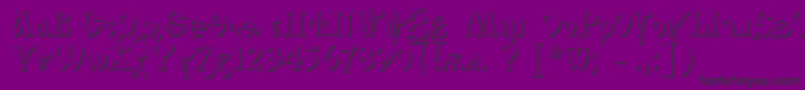 Izhitsashadowc Font – Black Fonts on Purple Background