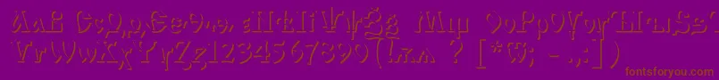 Izhitsashadowc Font – Brown Fonts on Purple Background