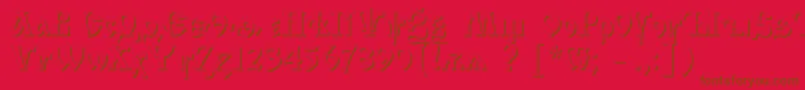 En savoir plus sur la police Izhitsashadowc Police Izhitsashadowc – polices brunes sur fond rouge