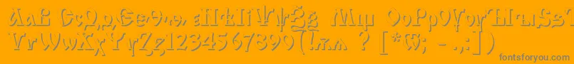 More about Izhitsashadowc Font Izhitsashadowc Font – Gray Fonts on Orange Background