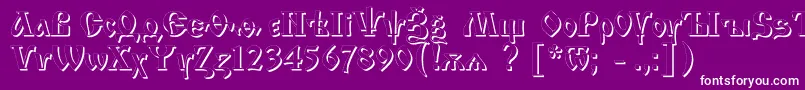 Lisätietoja Izhitsashadowc-fontista Izhitsashadowc-fontti – valkoiset fontit violetilla taustalla
