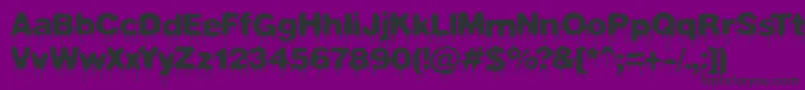 Plasdrip-Schriftart – Schwarze Schriften auf violettem Hintergrund