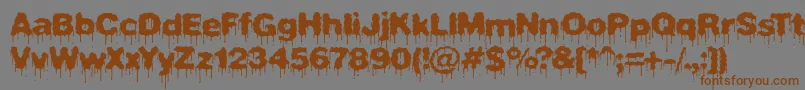 Plasdrip Font – Brown Fonts on Gray Background