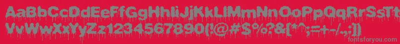 Plasdrip Font – Gray Fonts on Red Background