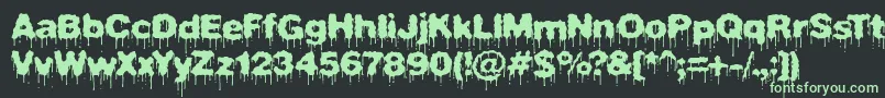 Plasdrip Font – Green Fonts on Black Background