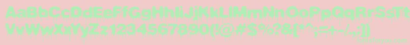 Plasdrip Font – Green Fonts on Pink Background