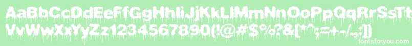 Plasdrip Font – White Fonts on Green Background