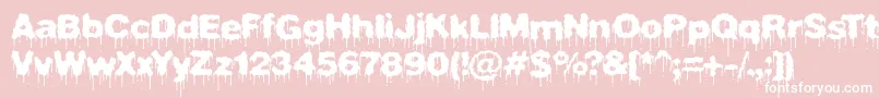 Plasdrip Font – White Fonts on Pink Background