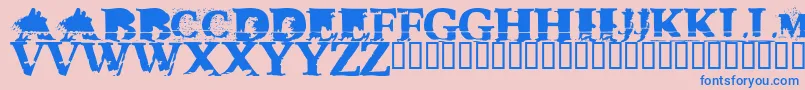 Tripx Font – Blue Fonts on Pink Background