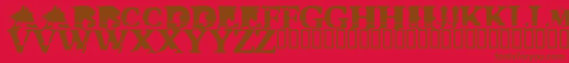 Tripx Font – Brown Fonts on Red Background