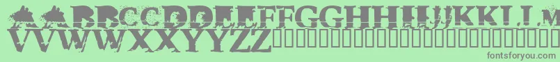 Tripx Font – Gray Fonts on Green Background