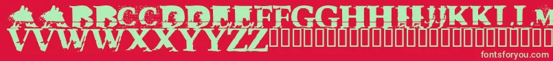 Tripx Font – Green Fonts on Red Background