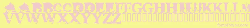 Tripx Font – Pink Fonts on Yellow Background