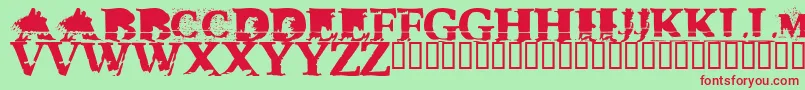 Tripx Font – Red Fonts on Green Background