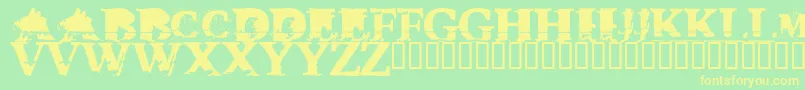 Tripx Font – Yellow Fonts on Green Background