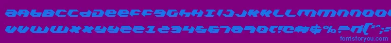KubrickExtraCondensed-fontti – siniset fontit violetilla taustalla