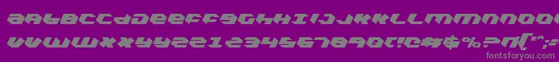 フォントKubrickExtraCondensed – 紫の背景に灰色の文字