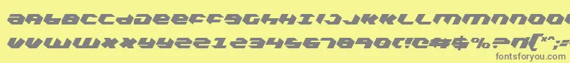 KubrickExtraCondensed-Schriftart – Graue Schriften auf gelbem Hintergrund