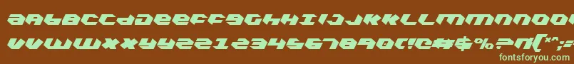 Шрифт KubrickExtraCondensed – зелёные шрифты на коричневом фоне