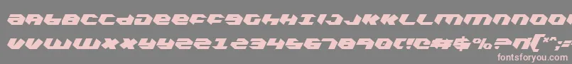 フォントKubrickExtraCondensed – 灰色の背景にピンクのフォント
