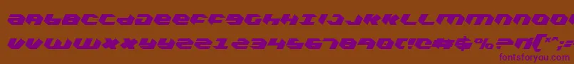 KubrickExtraCondensed-fontti – violetit fontit ruskealla taustalla