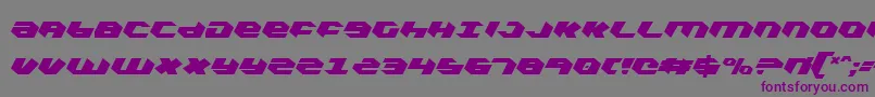 Czcionka KubrickExtraCondensed – fioletowe czcionki na szarym tle