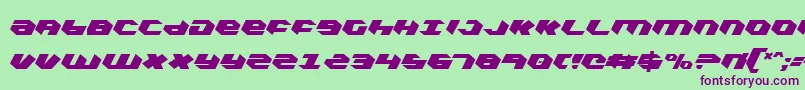 KubrickExtraCondensed-Schriftart – Violette Schriften auf grünem Hintergrund