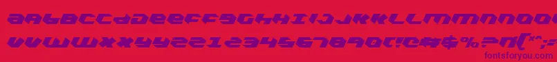 KubrickExtraCondensed-Schriftart – Violette Schriften auf rotem Hintergrund