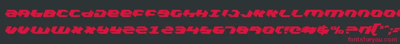 KubrickExtraCondensed Font – Red Fonts on Black Background
